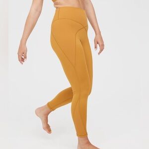 aerie Mustard Yellow High-Waist Ribbed Leggings